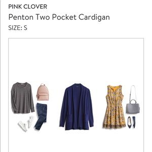 Pink clover penton two pocket cardigan